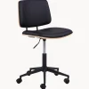 Sillas De Escritorio|Sillas De Escritorio> Silla de escritorio giratoria de piel sintética Owen, regulable en altura