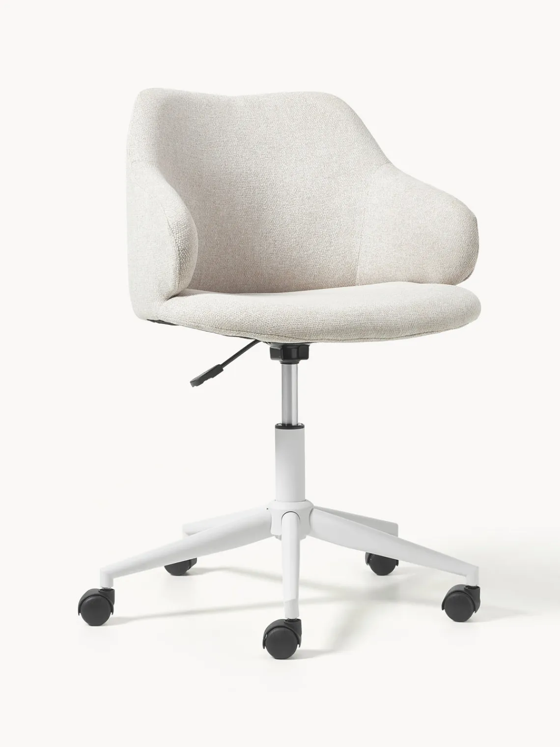 Sillas De Escritorio|Sillas De Escritorio> Silla de escritorio tapizada regulable en altura Einara Tejido gris claro