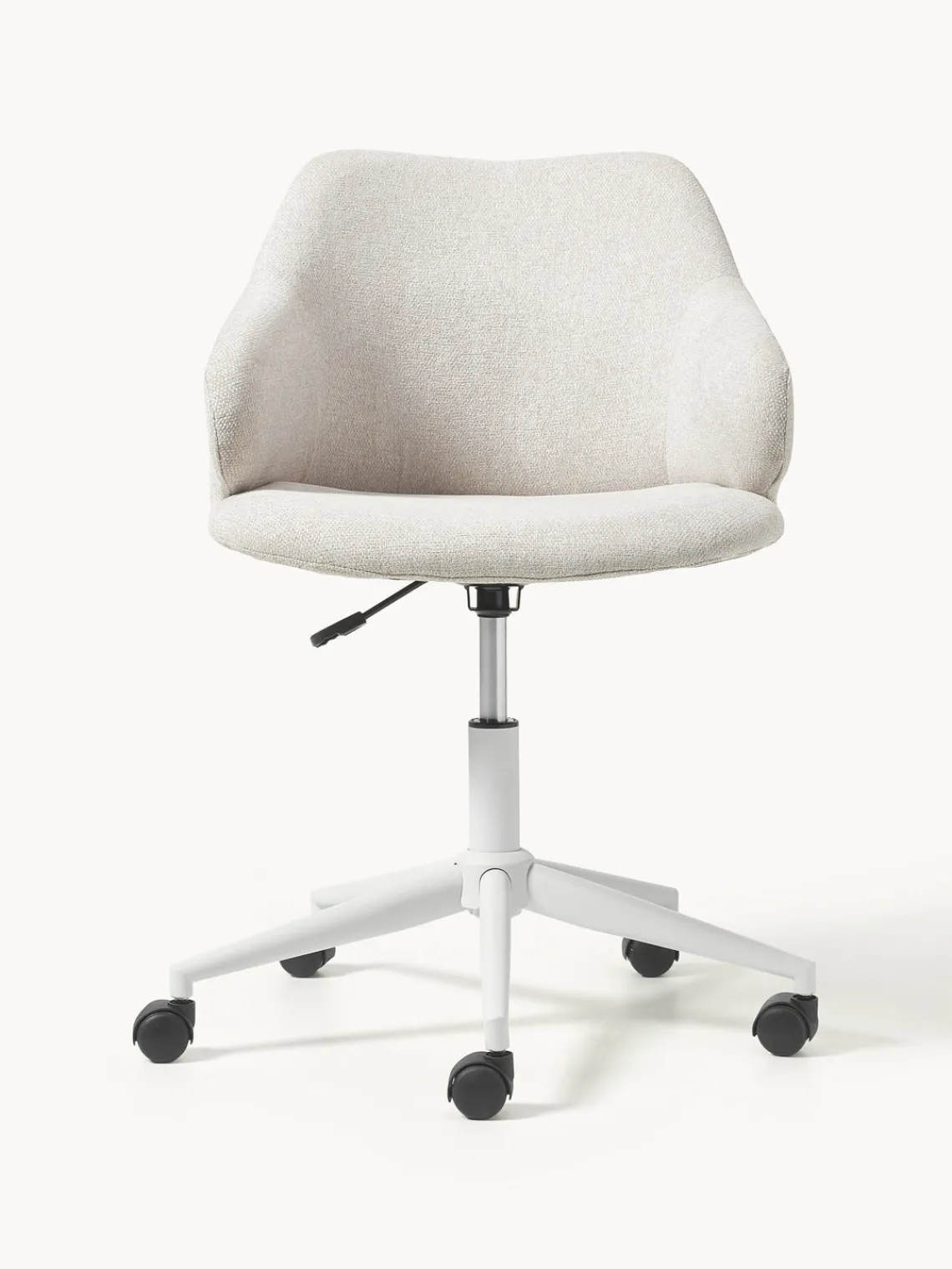 Sillas De Escritorio|Sillas De Escritorio> Silla de escritorio tapizada regulable en altura Einara Tejido gris claro