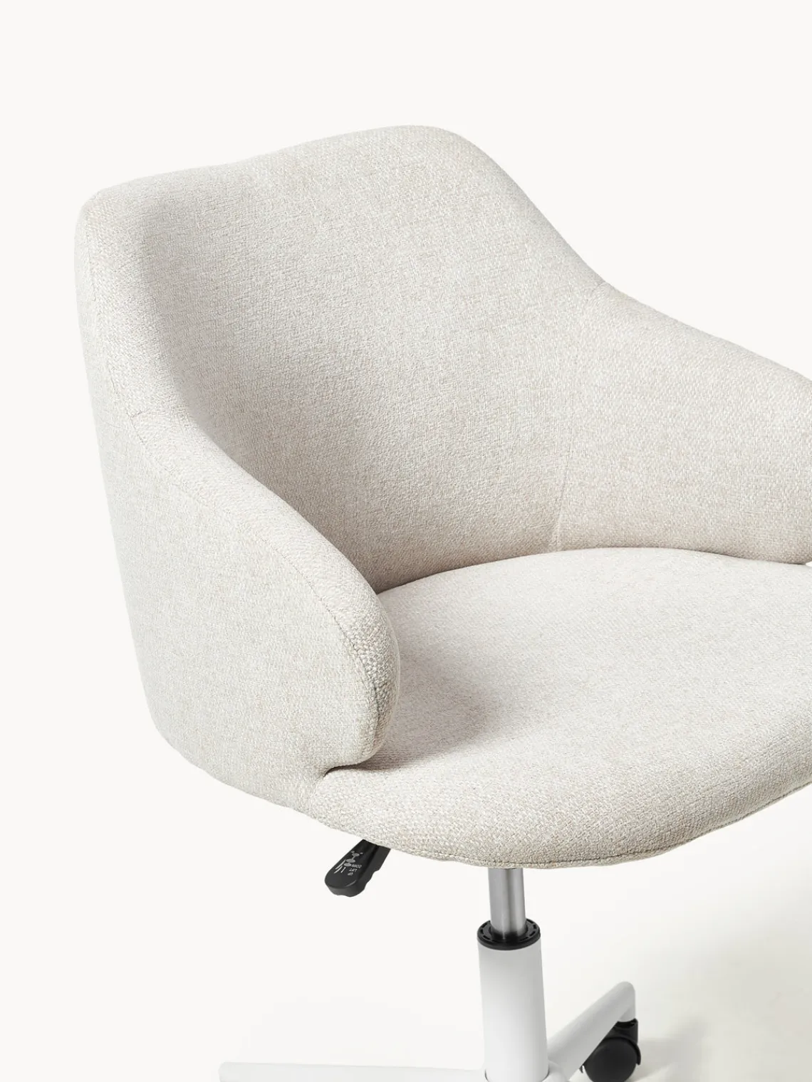 Sillas De Escritorio|Sillas De Escritorio> Silla de escritorio tapizada regulable en altura Einara Tejido gris claro