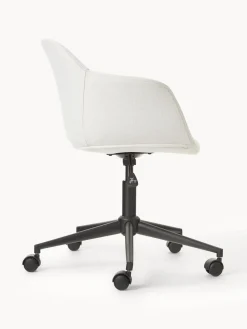 Sillas De Escritorio|Sillas De Escritorio></noscript>Westwing Collection Silla de escritorio tapizada con asiento estrecho Fiji Tejido blanco crema