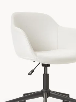 Sillas De Escritorio|Sillas De Escritorio></noscript>Westwing Collection Silla de escritorio tapizada con asiento estrecho Fiji Tejido blanco crema