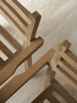 New Silla de jardín apilable de madera de teca AH502 Sillas De Jardín|Sillas De JardíN