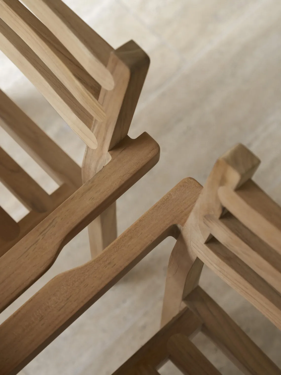 New Silla de jardín apilable de madera de teca AH502 Sillas De Jardín|Sillas De JardíN