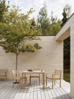 New Silla de jardín apilable de madera de teca AH502 Sillas De Jardín|Sillas De JardíN