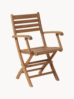 Sillas De Jardín|Sillas De JardíN>Cinas Silla de jardín de brazos de teca York, plegable