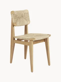 Sale Silla de jardín de madera de teca con asiento y respaldo tejidos C-Chair Sillas De Jardín|Sillas De JardíN