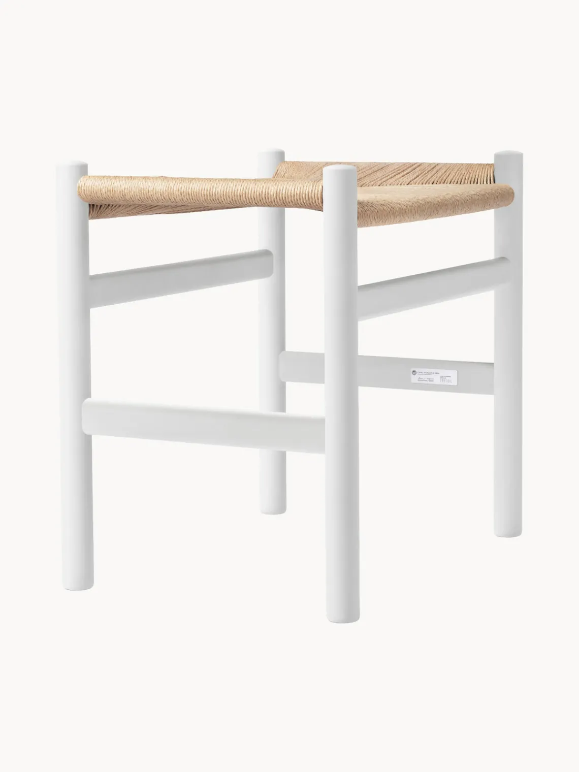 Discount Silla de madera con asiento tejido a mano CH36 Pufs Y Otomanos|Pufs Y Otomanos