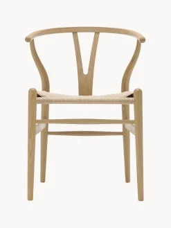 Sillas De Madera|Sillas>Carl Hansen & Søn Silla de madera con asiento tejido a mano CH24 Wishbone Chair Madera de haya pintada en terracota, beige