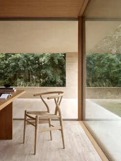 Sillas De Madera|Sillas>Carl Hansen & Søn Silla de madera con asiento tejido a mano CH24 Wishbone Chair Madera de haya pintada en terracota, beige