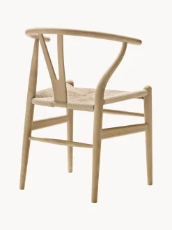 Sillas De Madera|Sillas></noscript>Carl Hansen & Søn Silla de madera con asiento tejido a mano CH24 Wishbone Chair Madera de haya pintada en terracota, beige