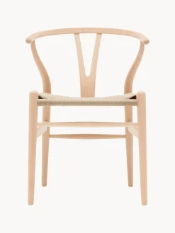 Sillas De Madera|Sillas>Carl Hansen & Søn Silla de madera con asiento tejido a mano CH24 Wishbone Chair Madera de haya enjabonada, beige