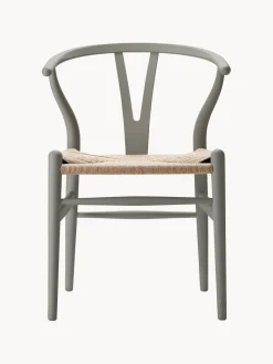 New Silla de madera con asiento tejido a mano CH24 Sillas