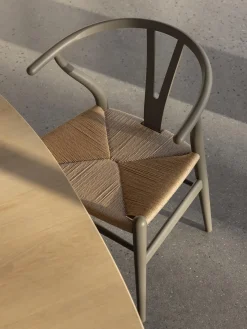 New Silla de madera con asiento tejido a mano CH24 Sillas