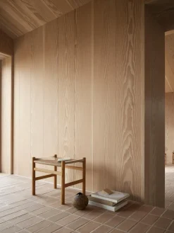 Sale Silla de madera con asiento tejido a mano CH36 Pufs Y Otomanos|Pufs Y Otomanos