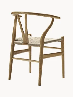 Sillas De Madera|Sillas></noscript>Carl Hansen & Søn Silla de madera con asiento tejido a mano CH24 Madera de roble barnizada, beige