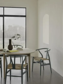 Sillas De Madera|Sillas>Carl Hansen & Søn Silla de madera con asiento tejido a mano CH24 Madera de haya pintada en azul claro, beige