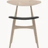 Sillas De Madera|Sillas>Carl Hansen & Søn Silla de madera con asiento de cuero CH33P