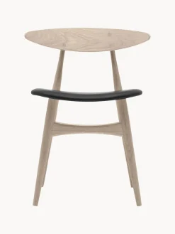 Sillas De Madera|Sillas>Carl Hansen & Søn Silla de madera con asiento de cuero CH33P