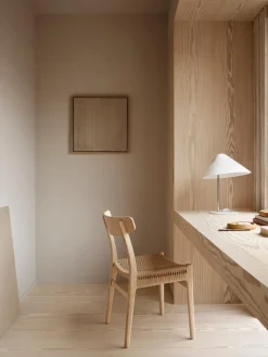 Sillas De Madera|Sillas></noscript>Carl Hansen & Søn Silla de madera con asiento tejido a mano CH23 Madera de roble barnizada, beige claro