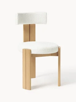 Discount Silla de madera con tapizado bouclé Katya Sillas
