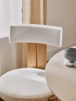Discount Silla de madera con tapizado bouclé Katya Sillas