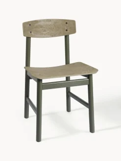 Sillas De Madera|Sillas>Mater Silla de madera Consciouos Greige, verde oliva
