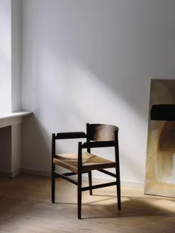 New Silla de madera de haya artesanal con asiento tejido Nestor Sillas De Madera|Sillas Con Reposabrazos