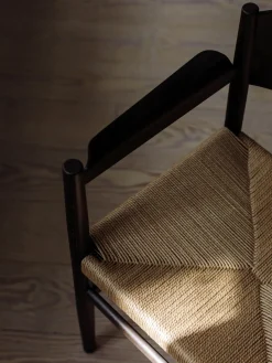 New Silla de madera de haya artesanal con asiento tejido Nestor Sillas De Madera|Sillas Con Reposabrazos