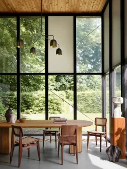 Sillas De Madera|Sillas>GUBI Silla de madera de nogal con tejido vienés C-Chair Madera de nogal, beige claro