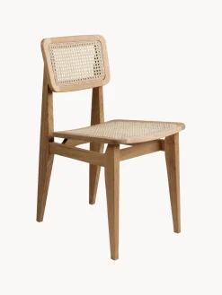 New Silla de madera de roble con tejido vienés C-Chair Sillas De Madera|Sillas