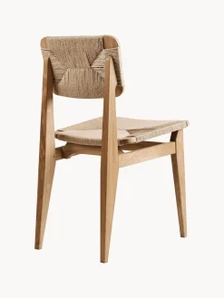 Sillas De Madera|Sillas></noscript>GUBI Silla de madera de roble con asiento trenzado C-Chair Madera de roble, beige claro