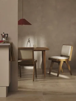 Sillas De Madera|Sillas>Westwing Collection Silla de madera tapizada Sissi Tejido blanco crema, madera de roble clara