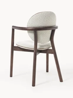 Discount Silla de madera tapizado en tejido bouclé Maia Sillas