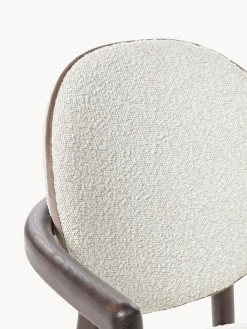 Discount Silla de madera tapizado en tejido bouclé Maia Sillas