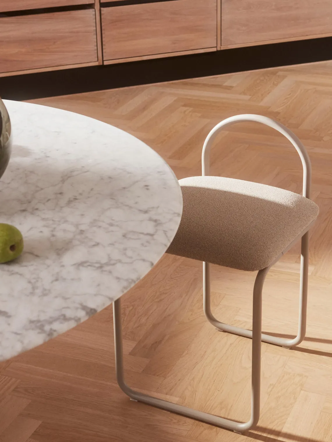 Sillas>AYTM Silla de metal Angui Tejido beige