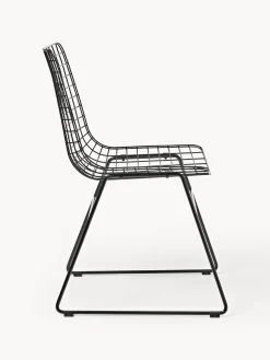 Sillas></noscript>HKLIVING Silla de metal Wire Negro