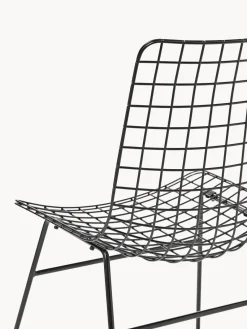 Sillas></noscript>HKLIVING Silla de metal Wire Negro