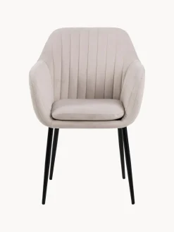 Hot Silla de terciopelo con reposabrazos Emilia Sillas Con Reposabrazos|Sillas