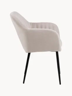 Hot Silla de terciopelo con reposabrazos Emilia Sillas Con Reposabrazos|Sillas