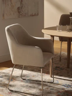 Outlet Silla de terciopelo con reposabrazos Isla Sillas Con Reposabrazos|Sillas