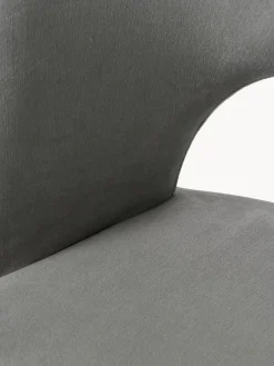 Sillas></noscript>Westwing Collection Silla de terciopelo Rachel Terciopelo gris claro, negro mate