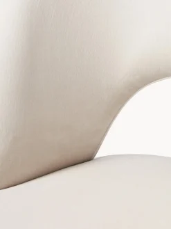 Sillas></noscript>Westwing Collection Silla de terciopelo Rachel Terciopelo blanco crema, negro mate