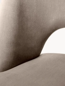 Sillas></noscript>Westwing Collection Silla de terciopelo Rachel Terciopelo taupe, negro mate