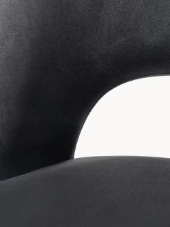 Sillas></noscript>Westwing Collection Silla de terciopelo Rachel Terciopelo negro, negro mate