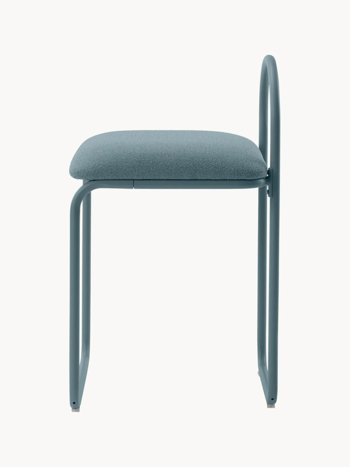 Sillas>AYTM Silla en tejido bouclé Angui Bouclé gris azulado