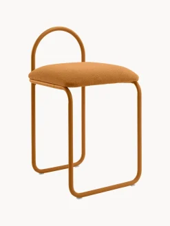 Sillas>AYTM Silla en tejido bouclé Angui Bouclé marrón claro