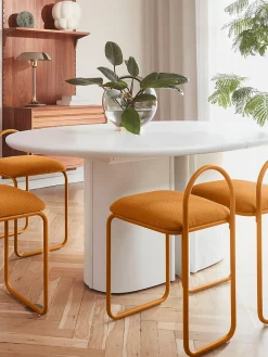 Sillas></noscript>AYTM Silla en tejido bouclé Angui Bouclé marrón claro