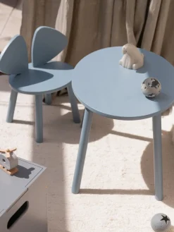 Decoración Infantil|Mesas Y Sillas Infantiles>Nofred Silla infantil de madera Mouse Azul claro
