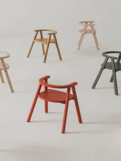 Decoración Infantil|Mesas Y Sillas Infantiles>Nobodinoz Silla infantil de madera de haya Growing Green Rojo óxido